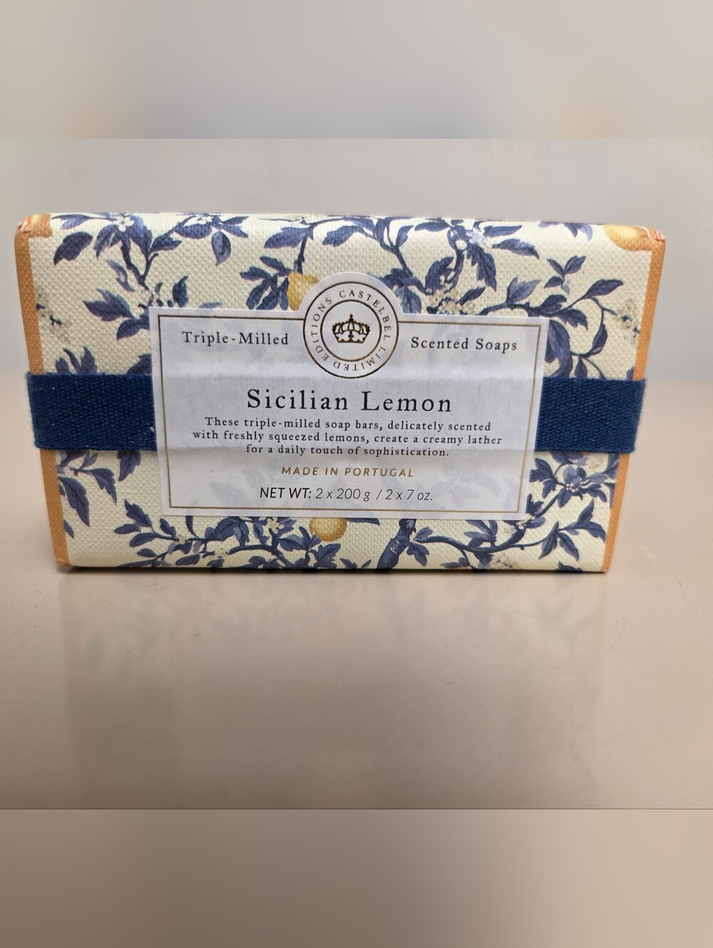 Sicilian Lemon Triple-Milled Soap 2 Bar Pack  - IMPORTED FROM PORTUGAL